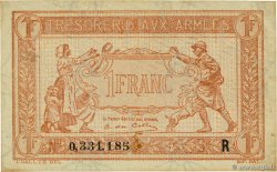 1 Franc TRÉSORERIE AUX ARMÉES 1919 FRANKREICH  1919 VF.04.05 VZ