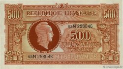 500 Francs MARIANNE fabrication anglaise FRANKREICH  1945 VF.11.03 VZ+