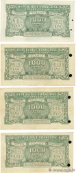 1000 Francs MARIANNE THOMAS DE LA RUE Faux FRANCIA  1945 VF.13.01x et 02x MBC