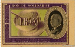 1 Franc BON DE SOLIDARITÉ FRANCE regionalismo y varios  1941 KL.02A7 FDC