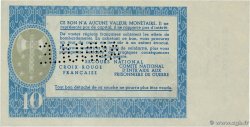 10 Francs BON DE SOLIDARITÉ Annulé FRANCE regionalism and miscellaneous  1941 KL.07As AU
