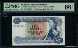 5 Rupees ÎLE MAURICE  1967 P.30c NEUF