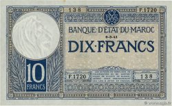 10 Francs MARUECOS  1941 P.17b MBC+