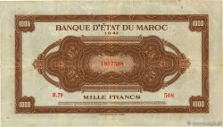 1000 Francs MAROCCO  1943 P.28a q.BB