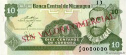10 Centavos Spécimen NICARAGUA  1991 P.169s FDC