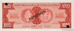 1000 Pesos Oro Spécimen RÉPUBLIQUE DOMINICAINE  1964 P.106s1 NEUF