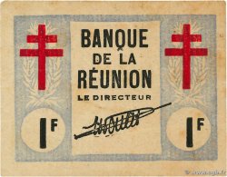 1 Franc Croix de Lorraine REUNION ISLAND  1943 P.34 VF