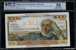 100 NF sur 5000 Francs Schoelcher REUNION INSEL  1971 P.56b fST