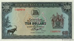 10 Dollars Remplacement RHODESIA  1979 P.41ar FDC