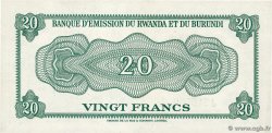 20 Francs RWANDA BURUNDI  1960 P.03a SPL+