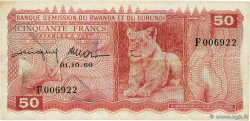 50 Francs RWANDA BURUNDI  1960 P.04 MB
