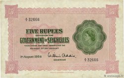 5 Rupees SEYCHELLES  1954 P.11a TTB