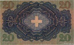 20 Francs SWITZERLAND  1938 P.39h VF