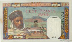 100 Francs TUNISIE  1939 P.13a TTB+