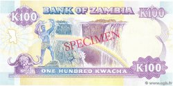 100 Kwacha Spécimen ZAMBIE  1991 P.34s NEUF