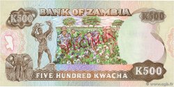 500 Kwacha Spécimen ZAMBIE  1991 P.35s NEUF