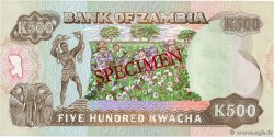 500 Kwacha Spécimen SAMBIA  1991 P.35s ST