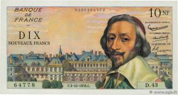 10 Nouveaux Francs RICHELIEU FRANKREICH  1959 F.57.04 VZ+