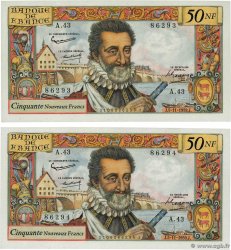 50 Nouveaux Francs HENRI IV Consécutifs FRANCIA  1959 F.58.04 q.FDC