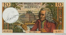 10 Francs VOLTAIRE FRANKREICH  1966 F.62.19 fST