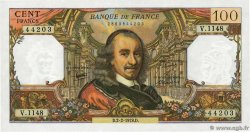 100 Francs CORNEILLE FRANKREICH  1978 F.65.61 fST+
