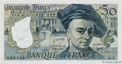 50 Francs QUENTIN DE LA TOUR Petit numéro FRANCIA  1976 F.67.01A1 SC+