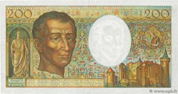200 Francs MONTESQUIEU Fauté FRANKREICH  1982 F.70.02 fVZ