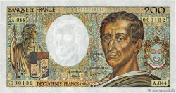 200 Francs MONTESQUIEU Petit numéro FRANCE  1987 F.70.07A44 pr.NEUF