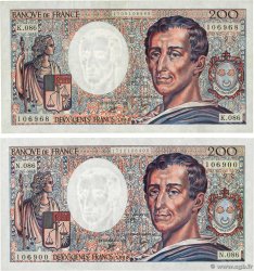 200 Francs MONTESQUIEU Fauté FRANCIA  1990 F.70.10a SPL