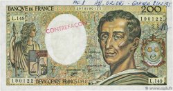 200 Francs MONTESQUIEU Faux FRANCIA  1992 F.70.12c AU