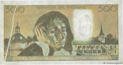 500 Francs PASCAL Fauté FRANKREICH  1988 F.71.39 fVZ