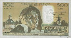 500 Francs PASCAL Fauté FRANCE  1991 F.71.46 XF+