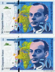 50 Francs SAINT-EXUPÉRY modifié Fauté FRANKREICH  1994 F.73.01d fST+