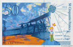 50 Francs SAINT-EXUPÉRY modifié Commémoratif FRANCE  1994 F.73.01d UNC