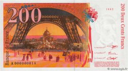 200 Francs EIFFEL Petit numéro FRANCE  1995 F.75.01A NEUF