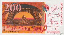 200 Francs EIFFEL Petit numéro FRANCE  1997 F.75.04b UNC-