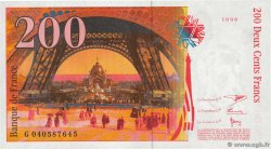 200 Francs EIFFEL Sans STRAP Fauté FRANCE  1996 F.75f4.03 UNC