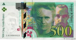 500 Francs PIERRE ET MARIE CURIE Symbole décalé Fauté FRANCE  1994 F.76f1.01 NEUF