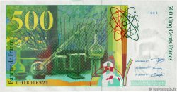 500 Francs PIERRE ET MARIE CURIE Symbole décalé Fauté FRANCIA  1994 F.76f1.01 FDC
