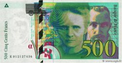 500 Francs PIERRE ET MARIE CURIE Sans le symbole du Radium Fauté FRANCIA  1994 F.76f3.01 EBC