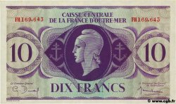 10 Francs FRENCH EQUATORIAL AFRICA  1943 P.16a XF-