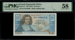 10 Francs Colbert FRENCH EQUATORIAL AFRICA  1946 P.21 AU