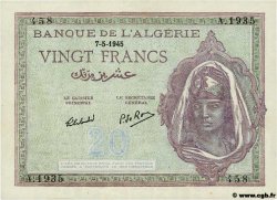 20 Francs ALGERIA  1945 P.092b