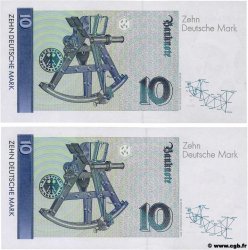 10 Deutsche Mark Consécutifs GERMAN FEDERAL REPUBLIC  1993 P.38c UNC-