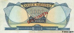 1000 Francs Spécimen REPUBBLICA DEMOCRATICA DEL CONGO  1964 P.008s q.FDC