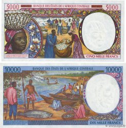 5000 et 10000 Francs Lot CENTRAL AFRICAN STATES  1995 P.504Nb et P.505Nb UNC-
