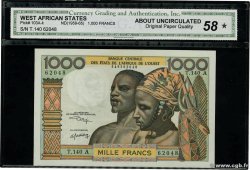 1000 Francs STATI AMERICANI AFRICANI  1973 P.103aK AU