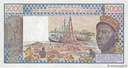 5000 Francs WEST AFRICAN STATES  1989 P.108Ag AU