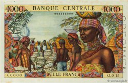 1000 Francs Spécimen EQUATORIAL AFRICAN STATES (FRENCH)  1963 P.05bs VZ