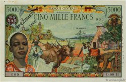 5000 Francs Spécimen EQUATORIAL AFRICAN STATES (FRENCH)  1963 P.06bs VZ